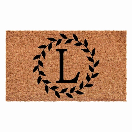 Calloway Mills Monogram Door Mat, Black, Natural, 24 in W x 48 in L 108202448L
